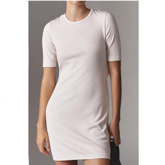 Brand New Sundry Ribbed Cut Out Short-Sleeve Mini Dress - Picture 4 of 8